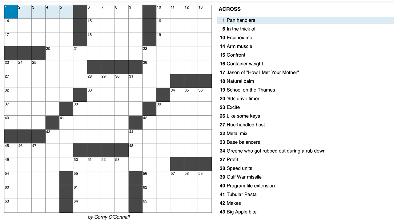 top notch crossword puzzle clue