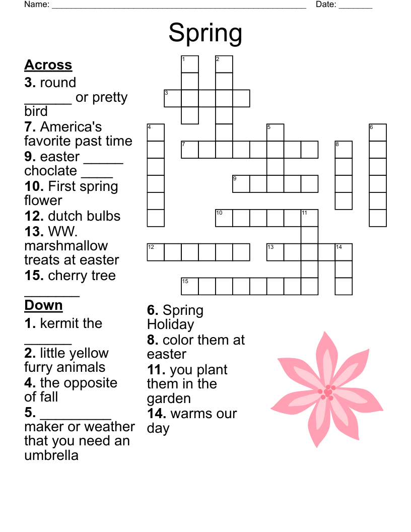 sign of spring crossword clue