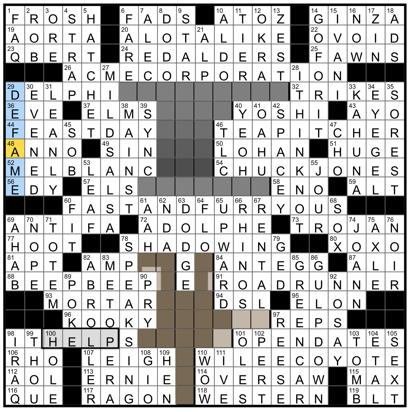 be furious nyt crossword