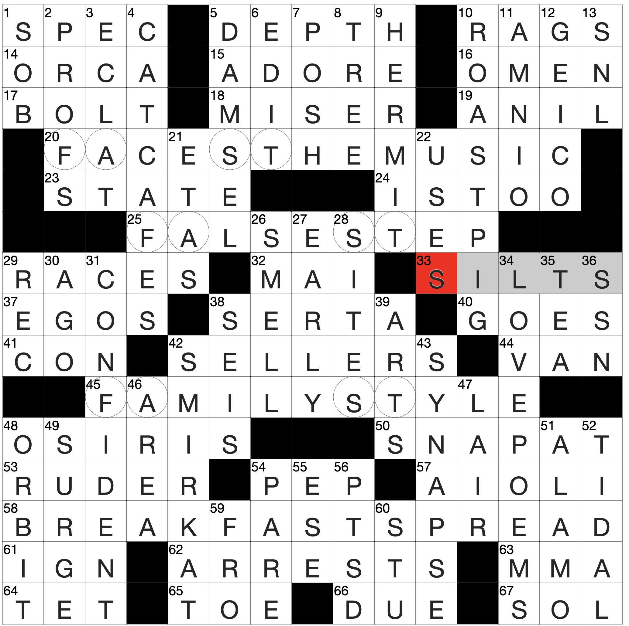 spots nyt crossword