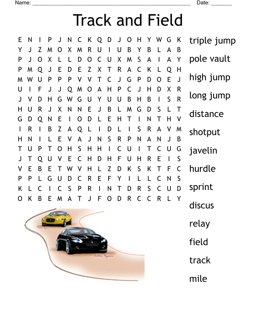 crossword clue track