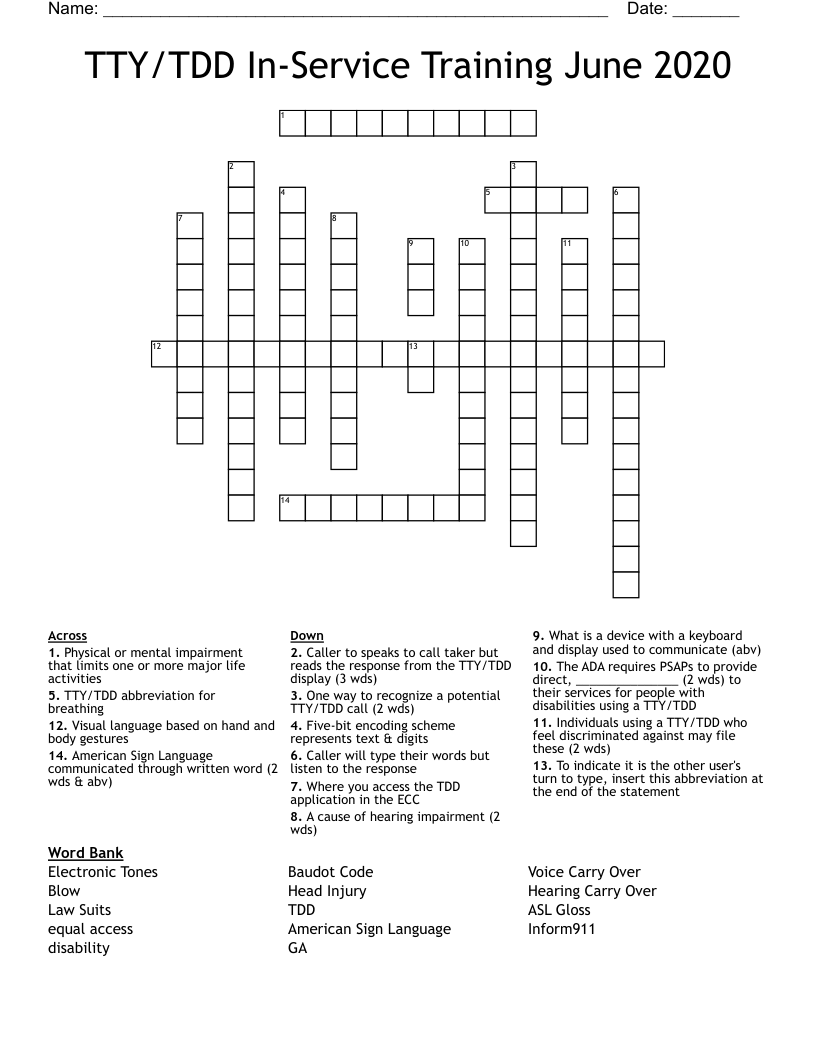 bit of sign language crossword