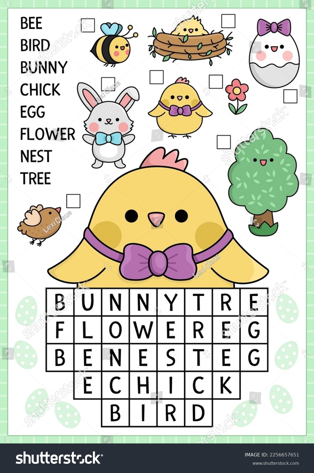 Vector Easter Egg Shaped Word Search Stock Vector Royalty Free 2256657651 Shutterstock