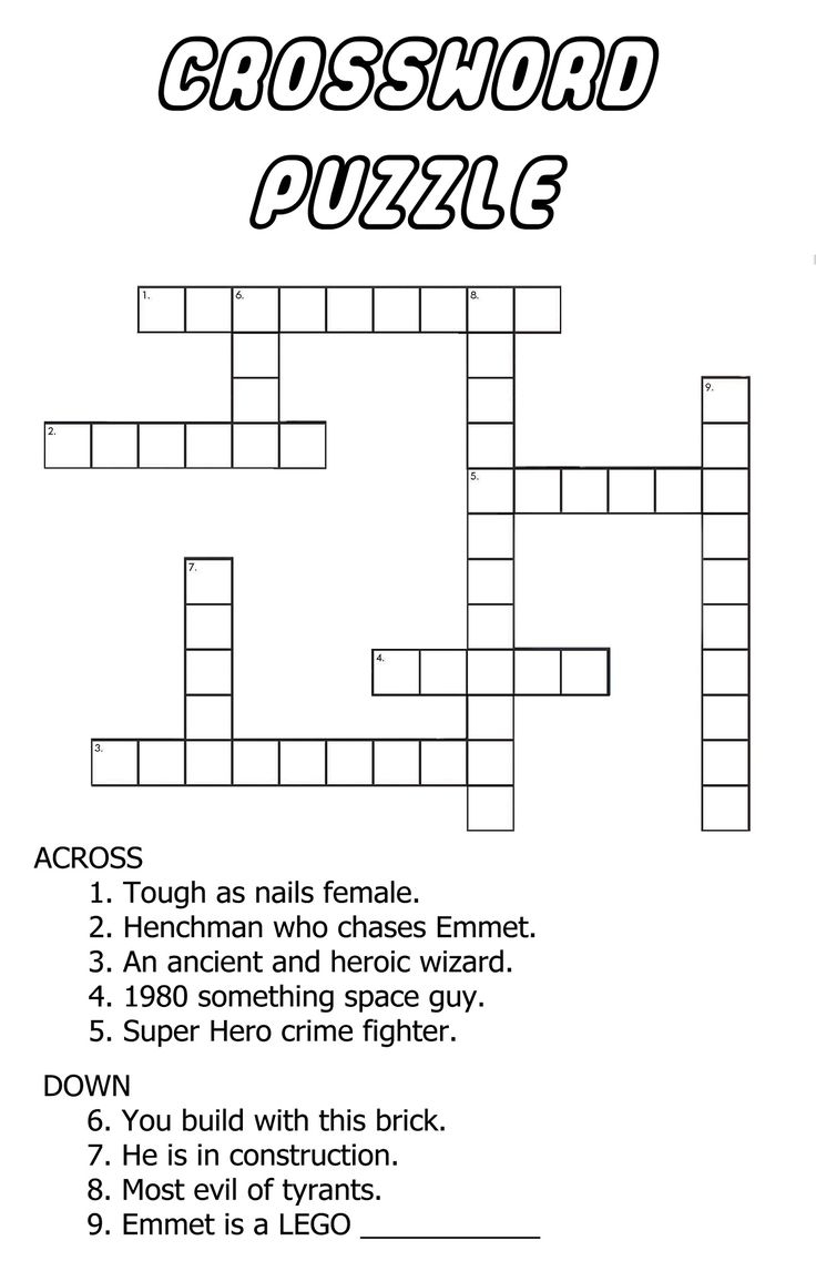 easy crossword puzzles to print