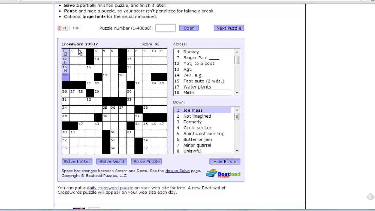 Where To Get Crosswords Online YouTube Where To Get Crosswords Online YouTube