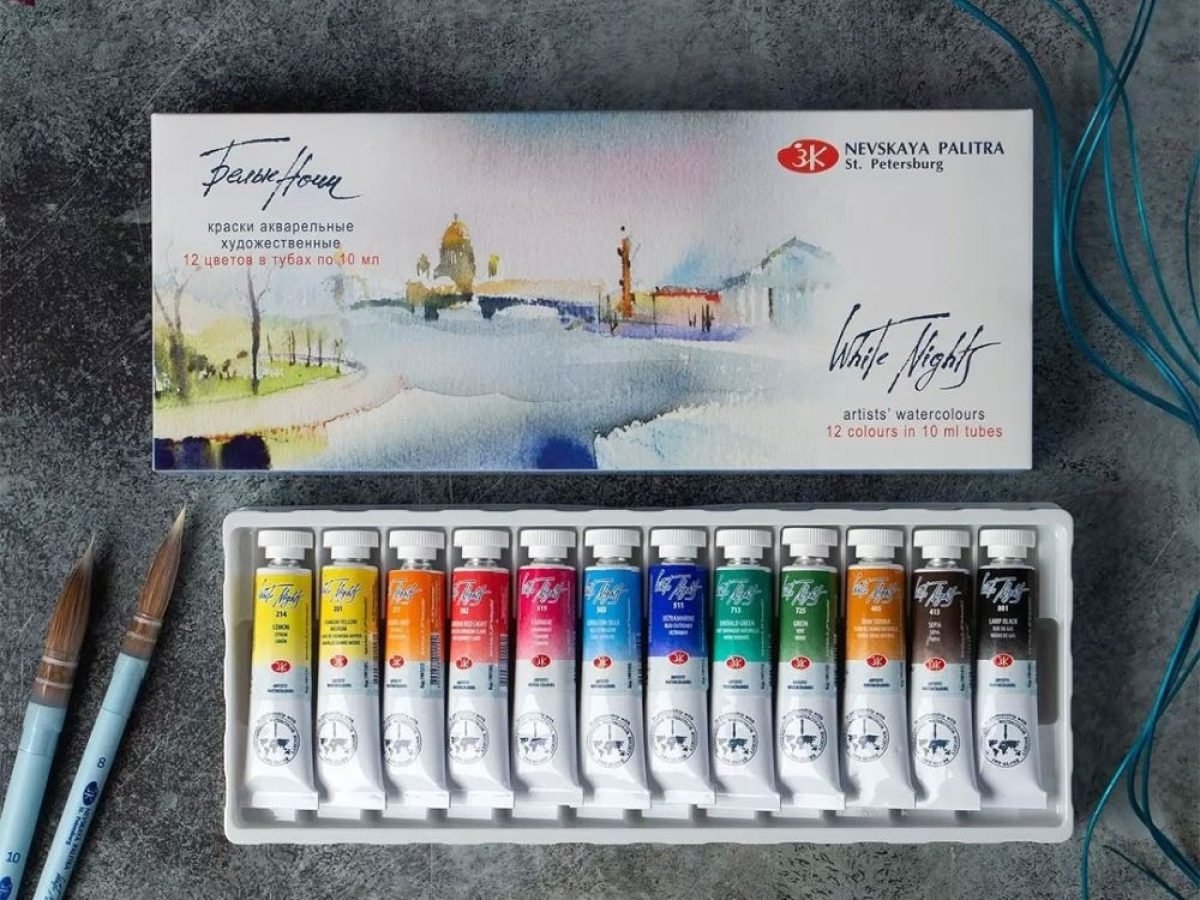 White Nights Watercolor Paints Set Of 12x10ml Tubes Price In Pakistan Art Supplies Store Online Pakistan