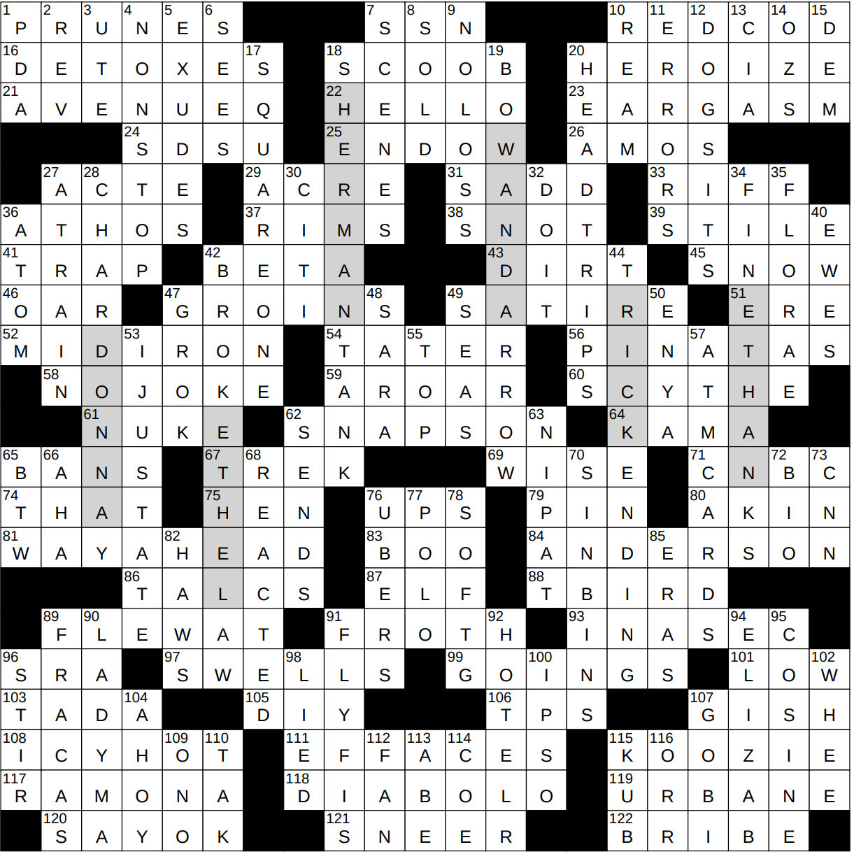 ta da crossword clue