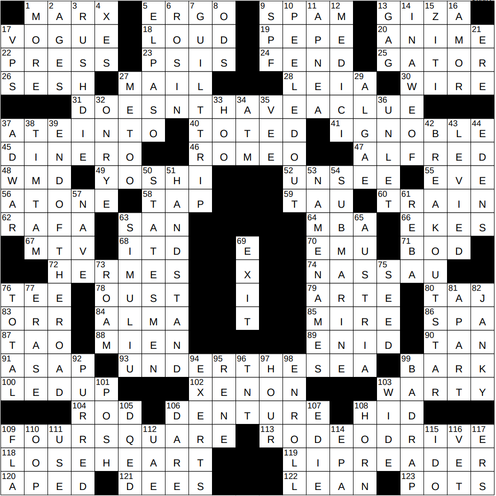 zhou of china crossword