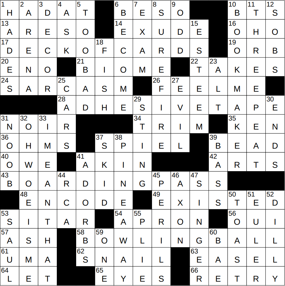 gloomy guy crossword clue