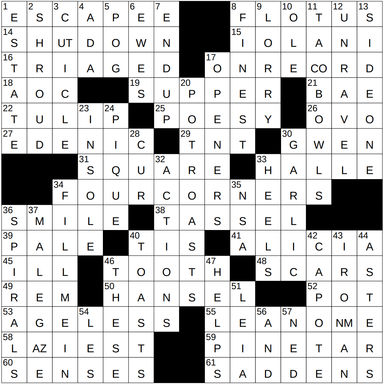 0908 22 NY Times Crossword 8 Sep 22 Thursday NYXCrossword
