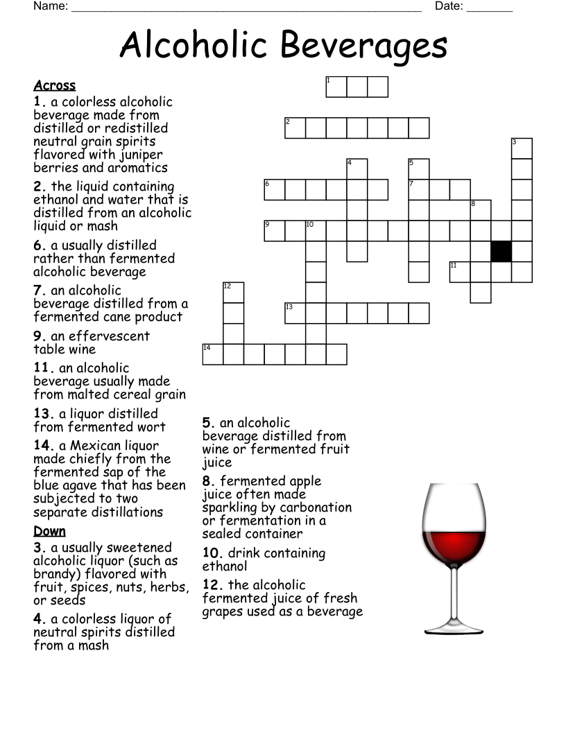 heavy drinker crossword clue