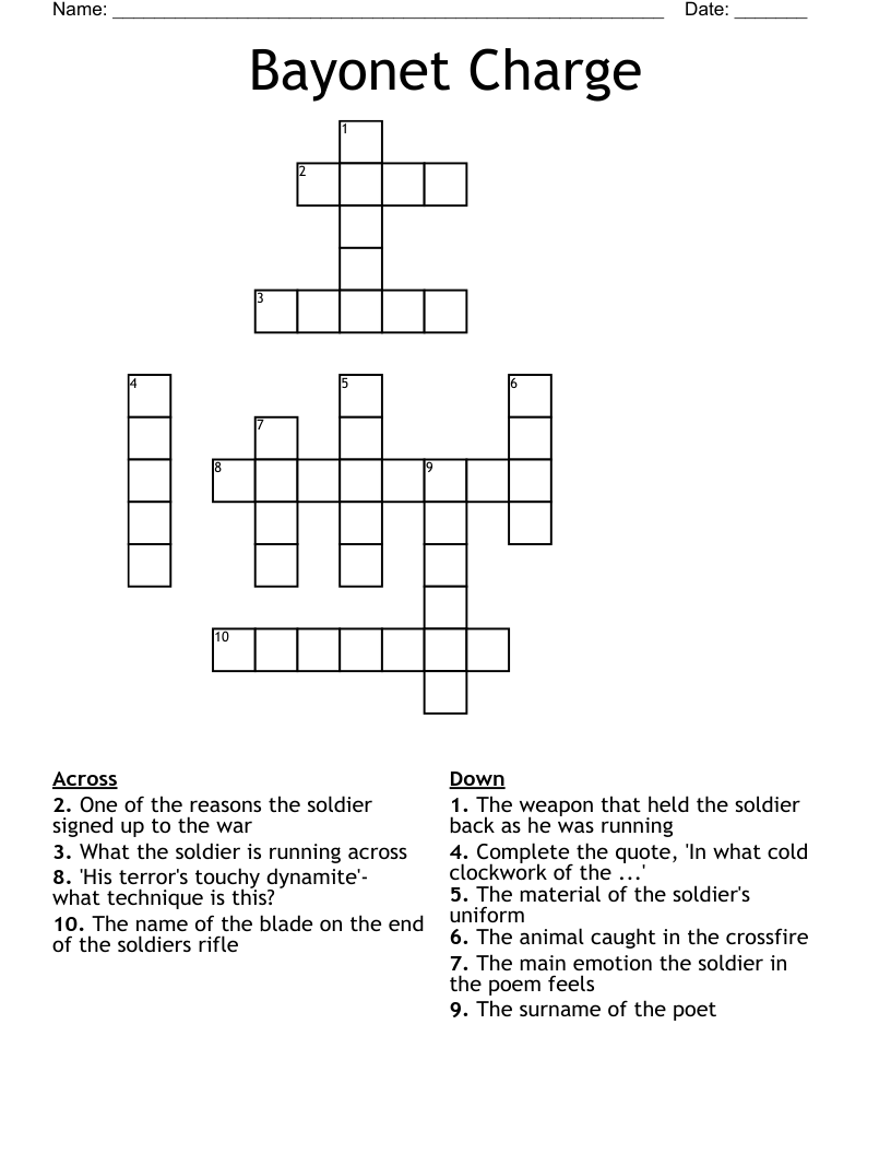 charge crossword puzzle clue