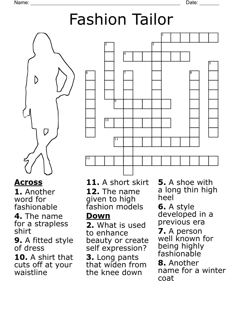 fashioned crossword puzzle clue