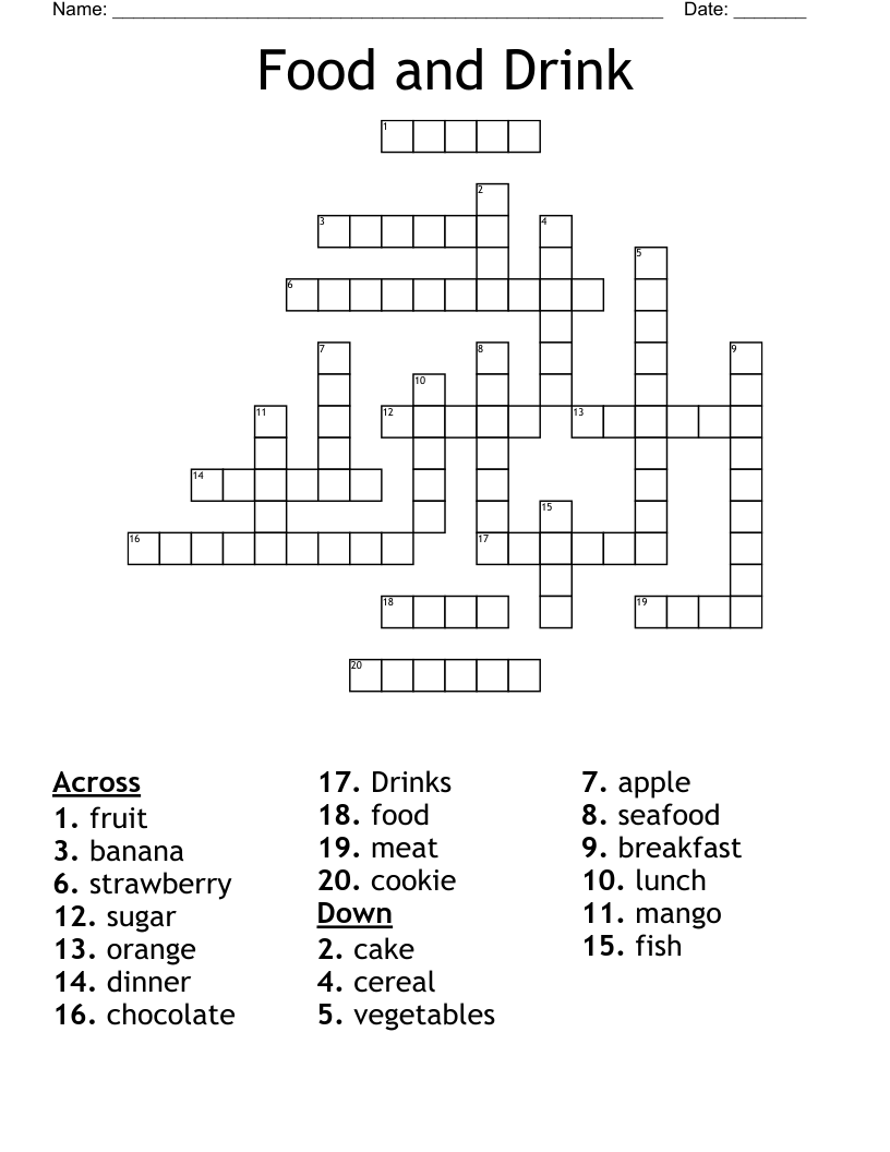 drink crossword puzzle clue