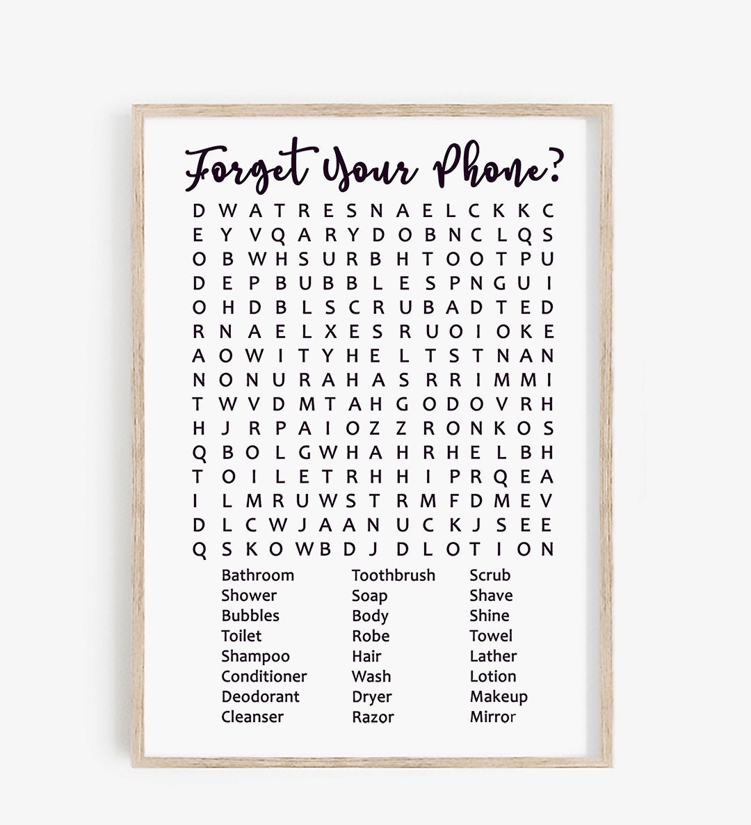 Forget Your Phone Bathroom Sign Printable Word Search Forgot Your Phone Crossword Bathroom Sign Wall Art Decor Games Digital Files Etsy Forget Your Phone Bathroom Sign Printable Word Search Forgot Your Phone Crossword Bathroom Sign Wall Art Decor Games Digital Files Etsy