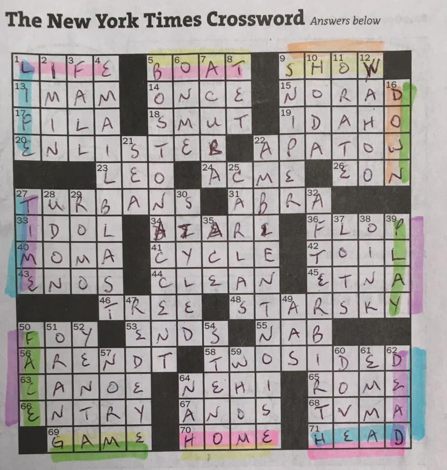 start crossword puzzle clue