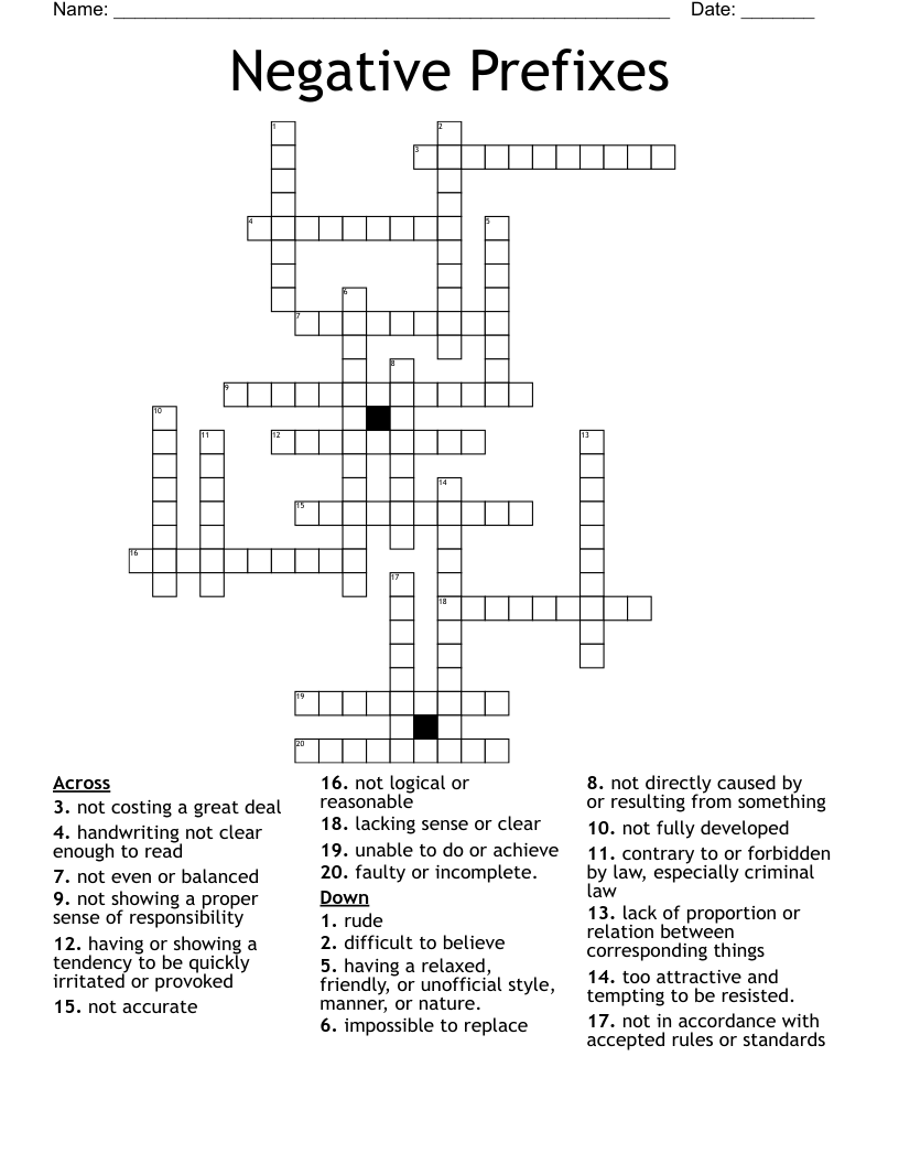 Il Ir Im In Prefix Word Scramble WordMint