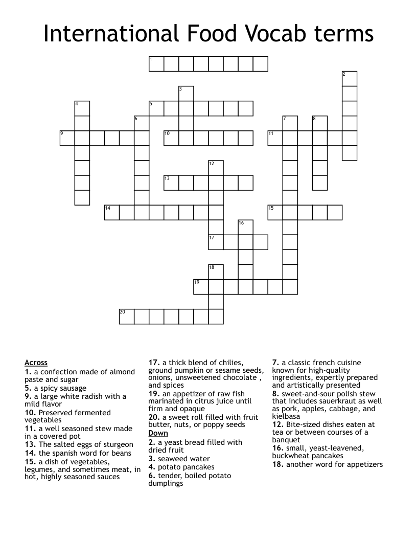 crossword clue spicy stew