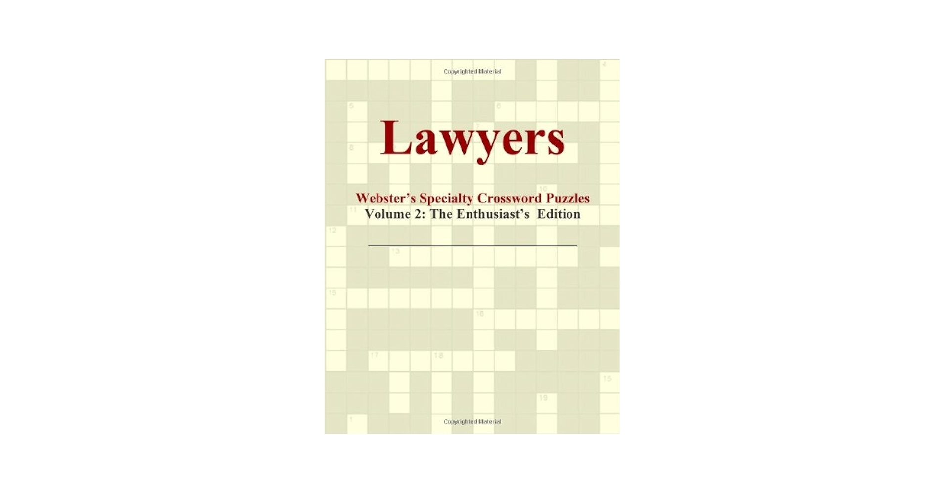 Lawyers Webster s Specialty Crossword Puzzles Volume 2 The Enthusiast s Edition By Amazon ae