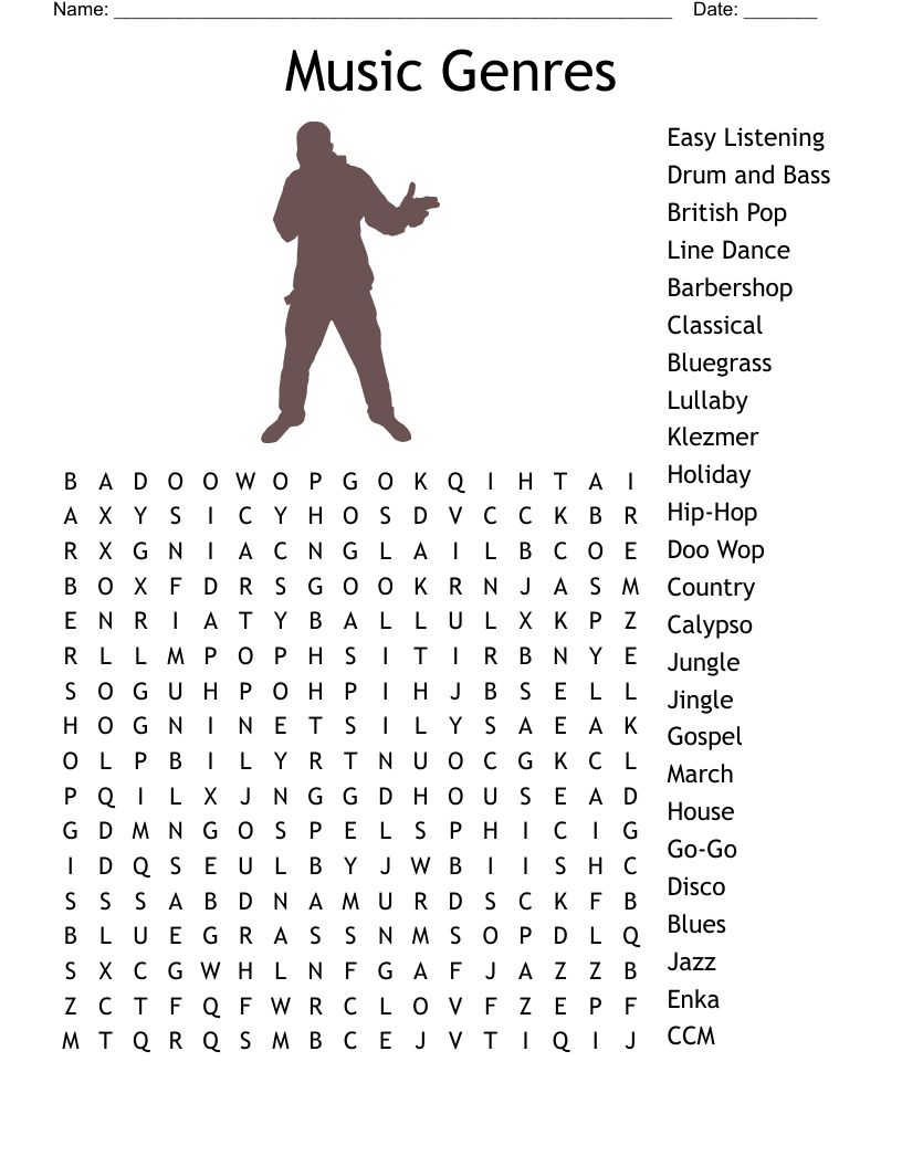 music genre crossword clue