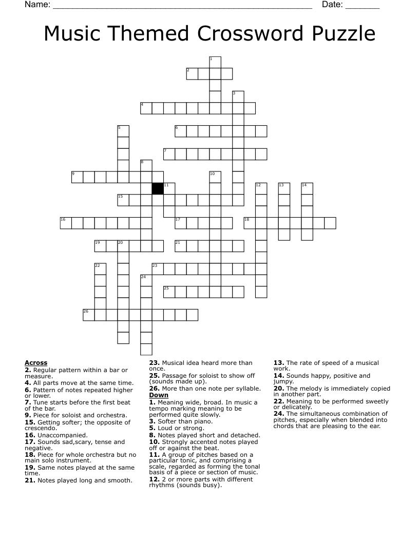 theme crossword puzzle clue