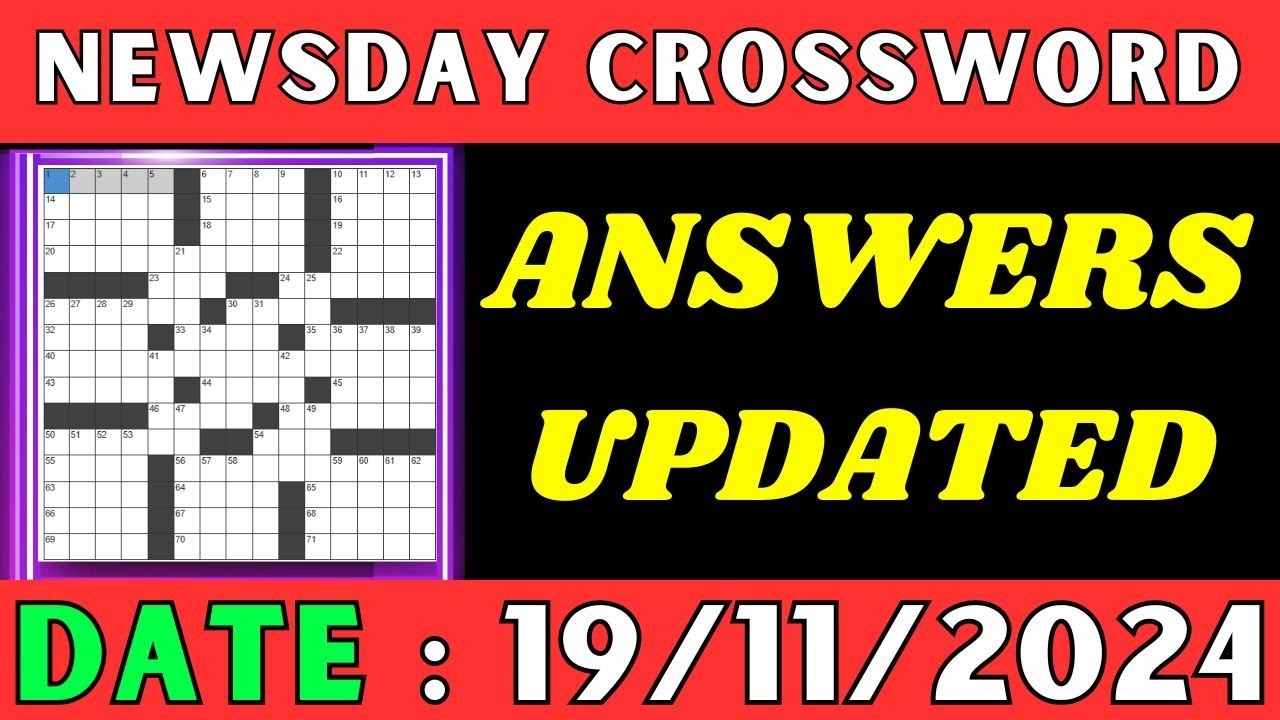 answers to newsday crossword puzzle