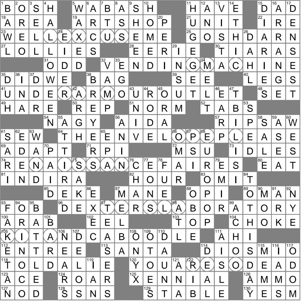 Off Broadway Award Crossword Clue 4 Letters Letters