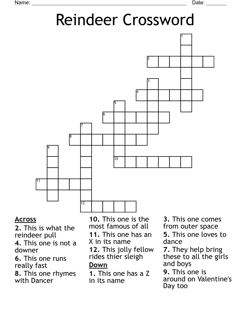 Reindeer In Frozen Crossword Clue