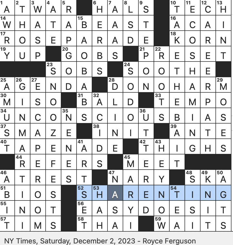 Rex Parker Does The NYT Crossword Puzzle Dutch Golden Age Painter SAT 12 2 23 Stuff In Microdots Boastful Eminem Title With The Guinness World Record For most Words In A