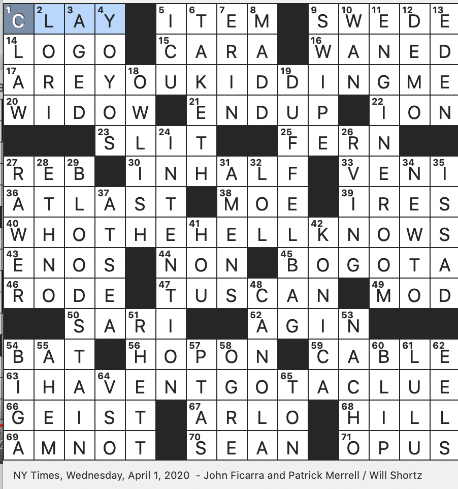 top of the line crossword