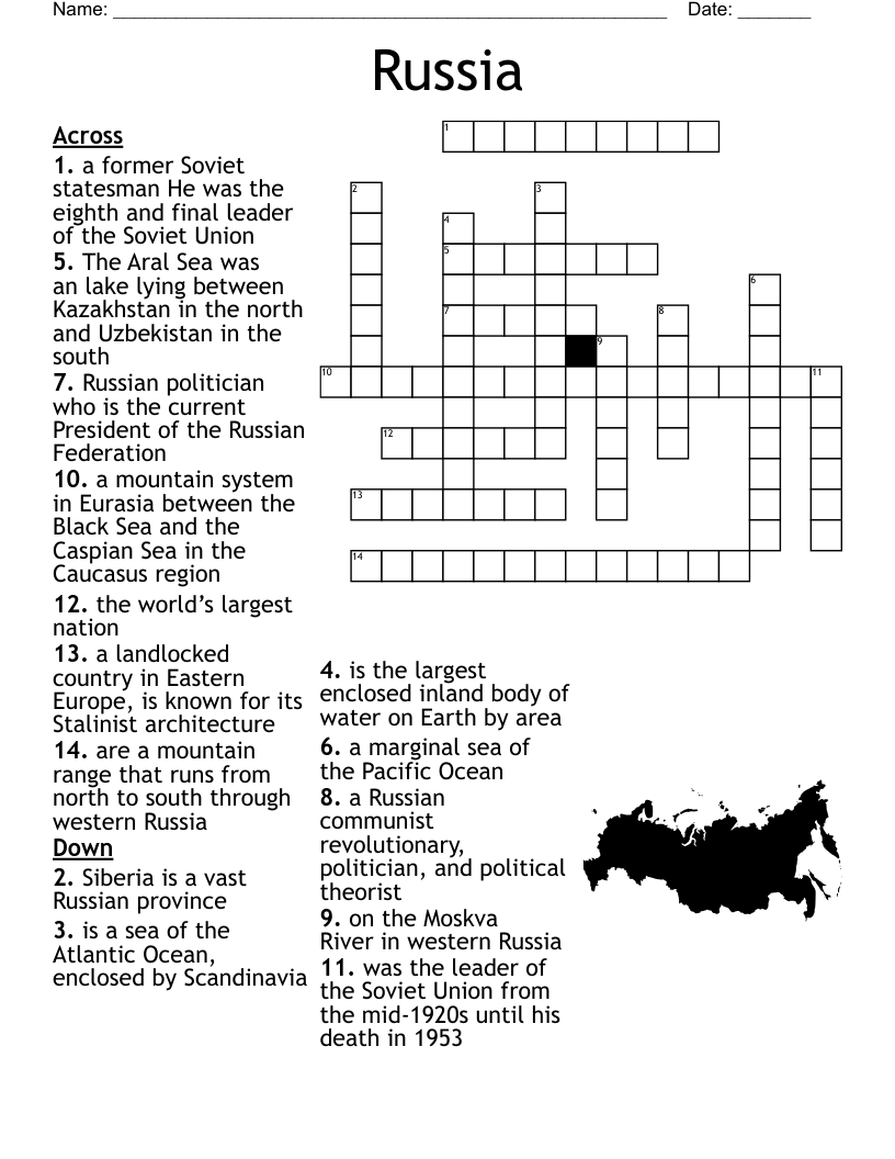 russian mountain range crossword clue