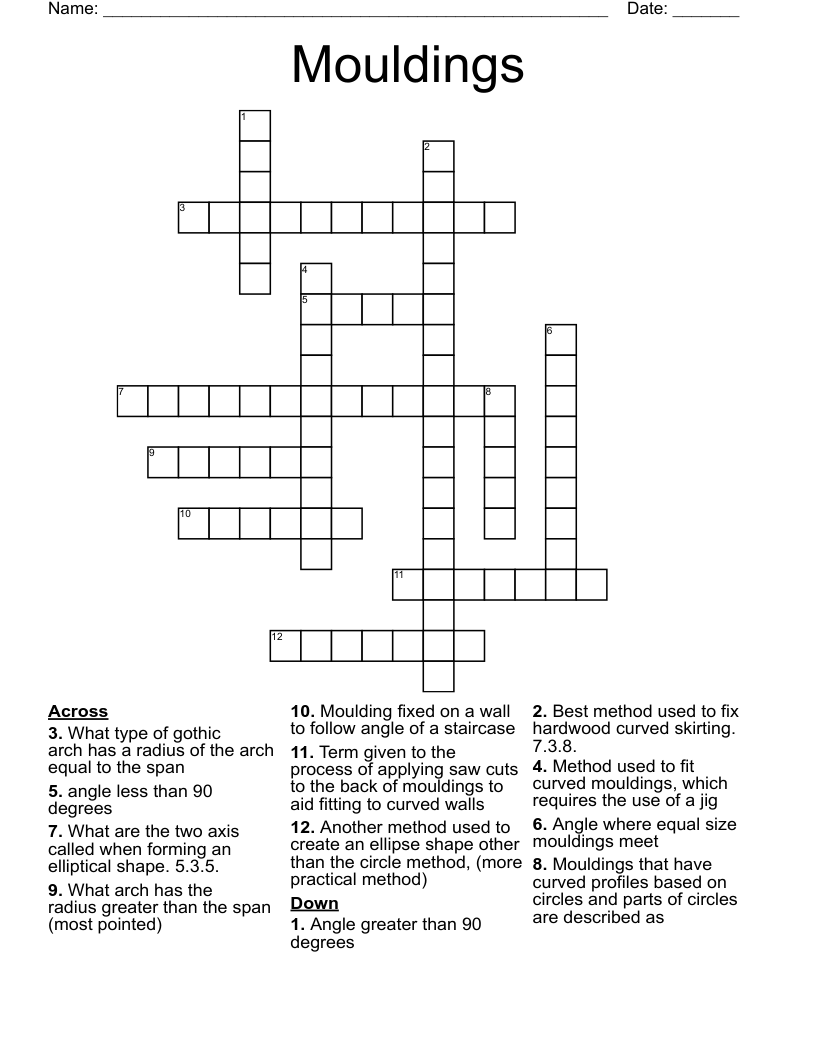 S Shaped Moulding Crossword Clue S Shaped Moulding Crossword Clue