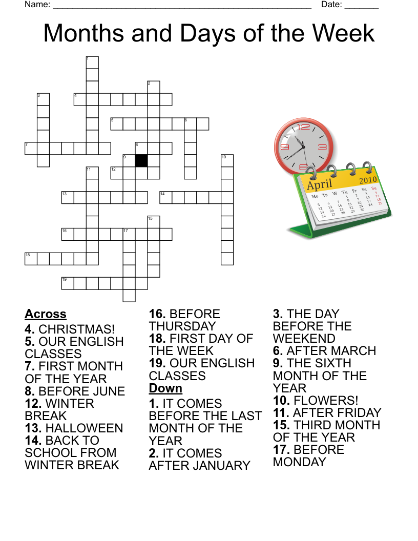 january in spanish crossword clue