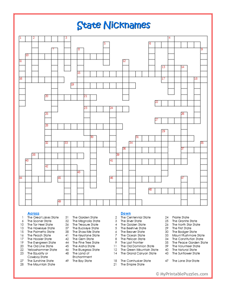beehive state crossword clue