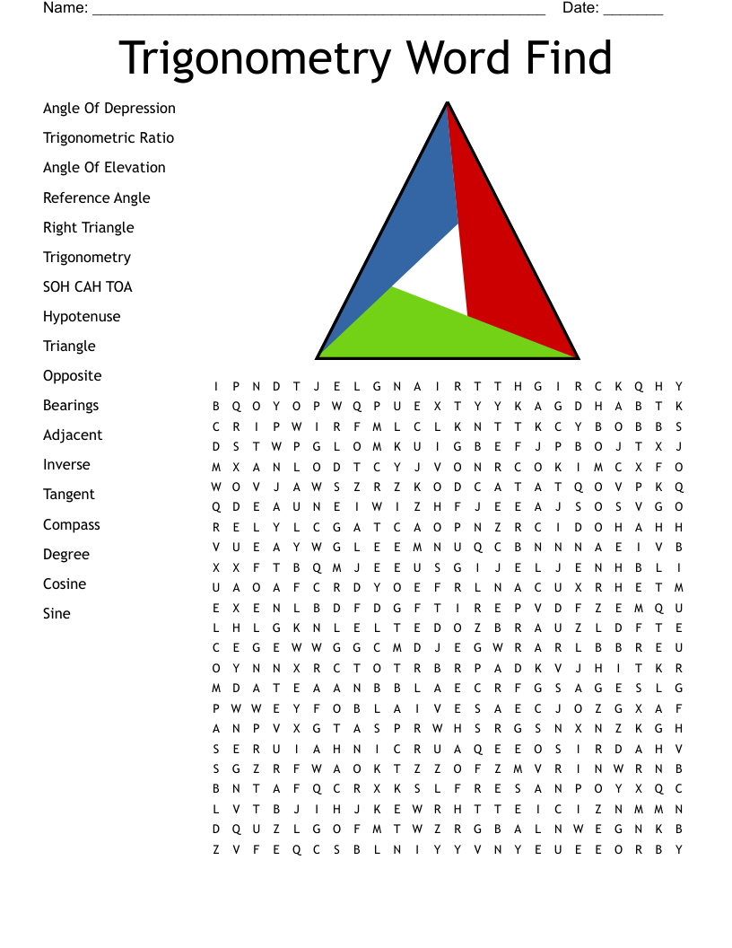 Trig Ratios Crossword WordMint Trig Ratios Crossword WordMint