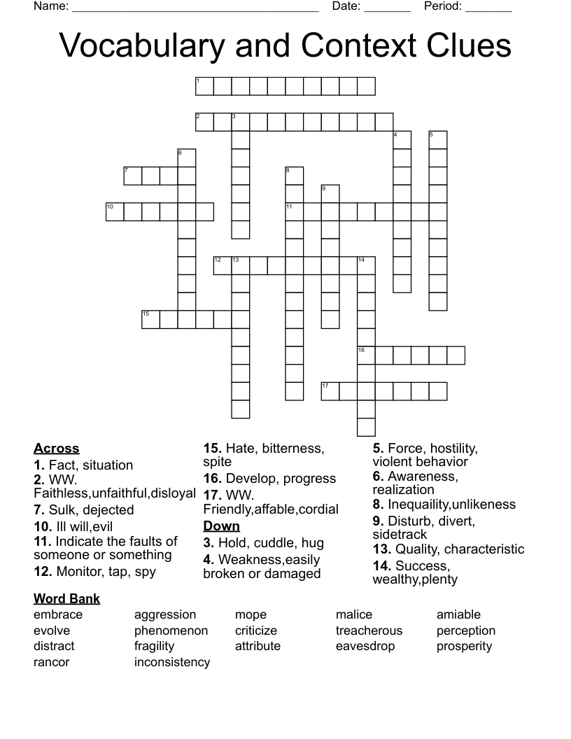 different crossword puzzle clue
