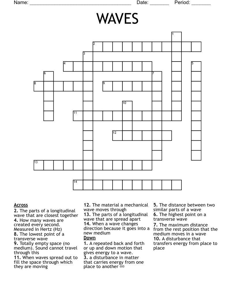 WAVES Crossword WordMint