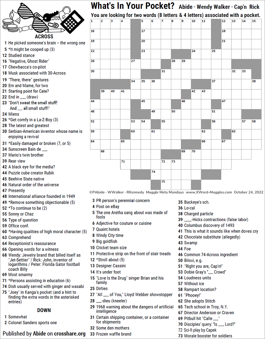 What s In Your Pocket XWord Muggles Forum