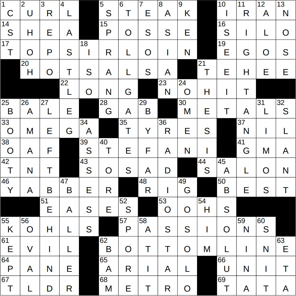 what salsa literally means nyt crossword