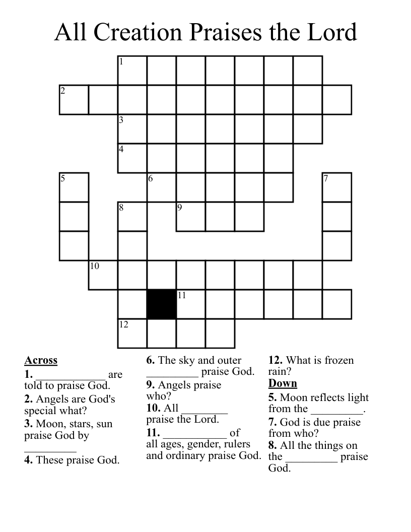 praise crossword puzzle clue