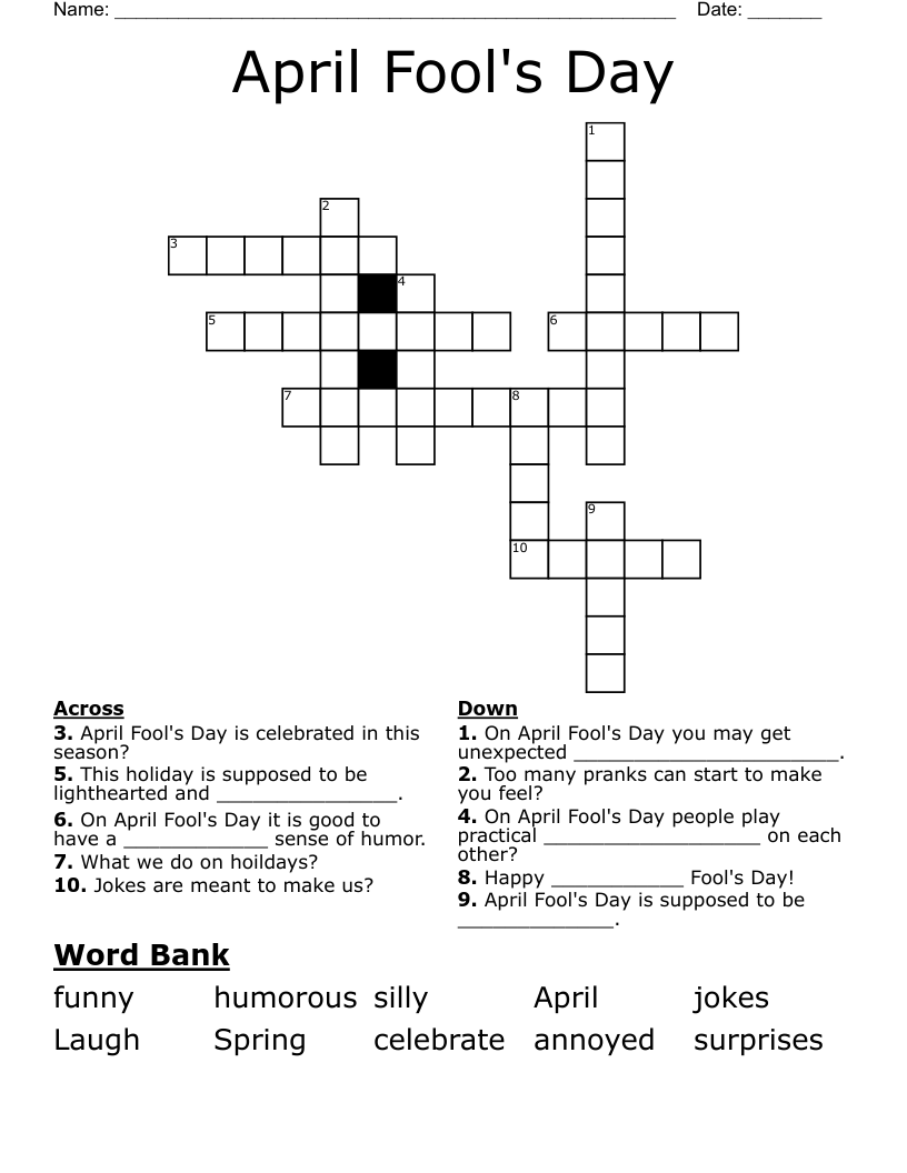 practical joke crossword puzzle clue practical joke crossword puzzle clue