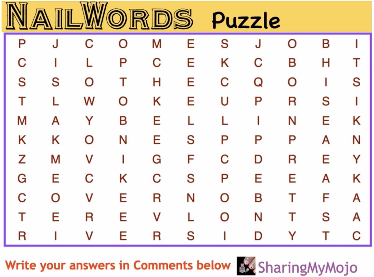 Can You Spot 5 Nail Polish Brands CrossWord nailpolishbrands