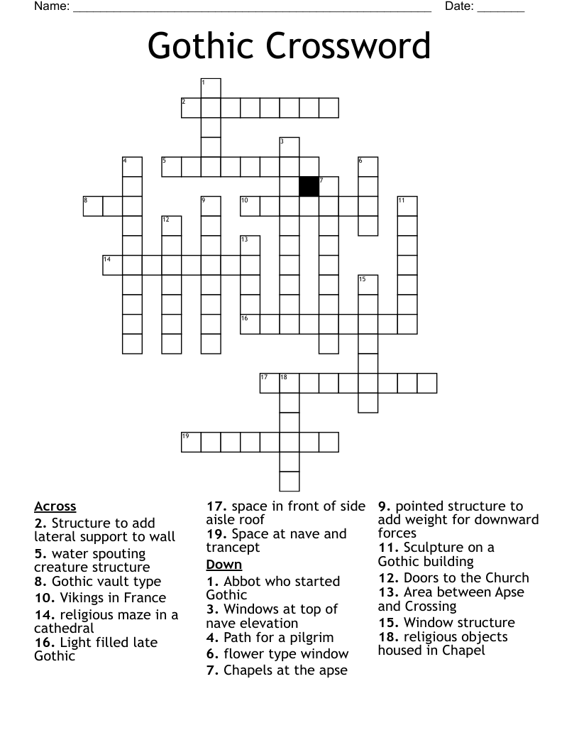 Cathedral Crossword WordMint