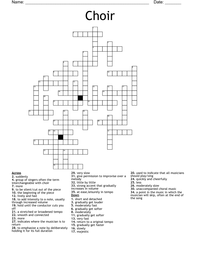 slowly in music crossword puzzle clue