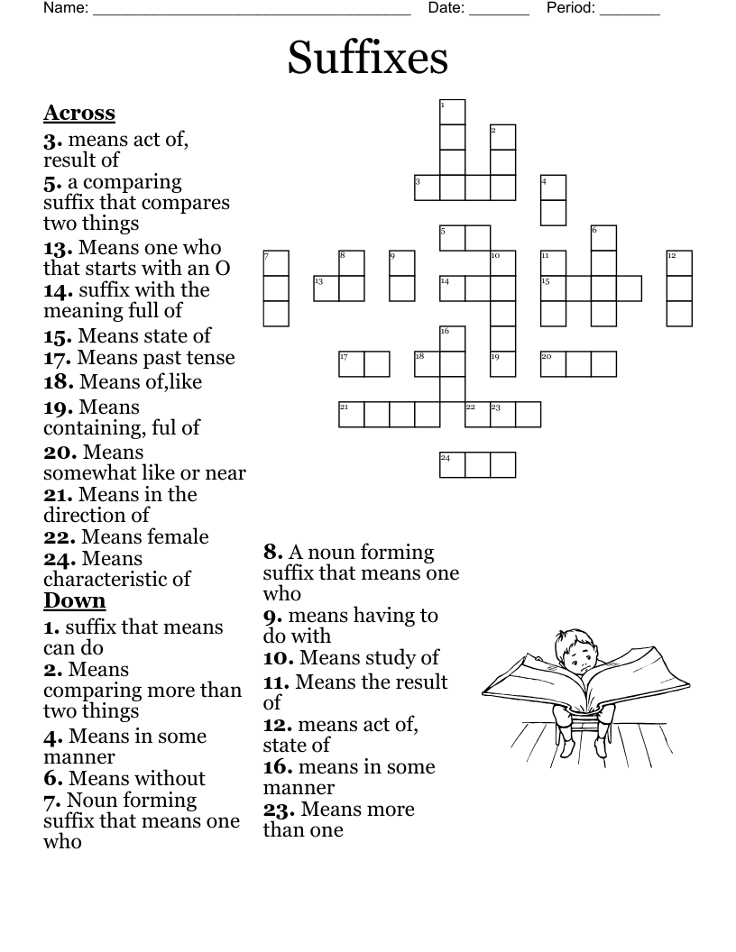 chemical suffix crossword clue