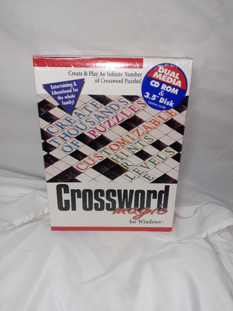 Crossword Magic For Windows Platinum Cosmi Jewel PC CD Rom 3 5 Disk SEALED RARE EBay