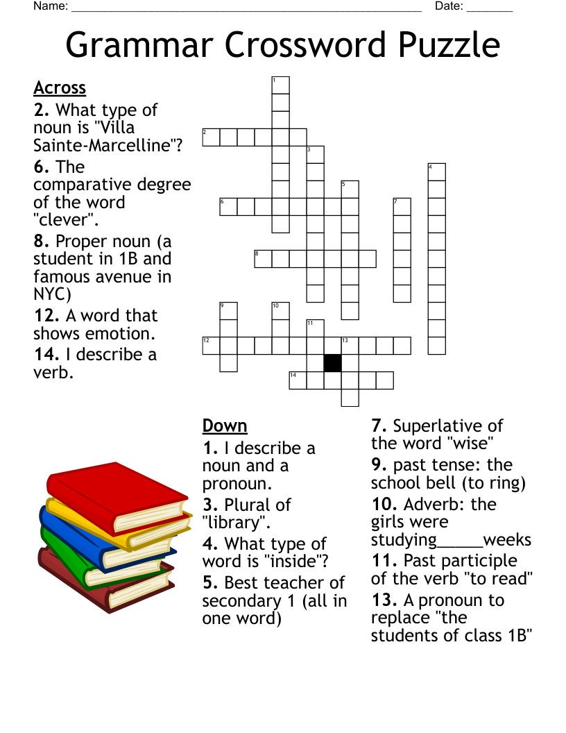English Vocab Crossword WordMint