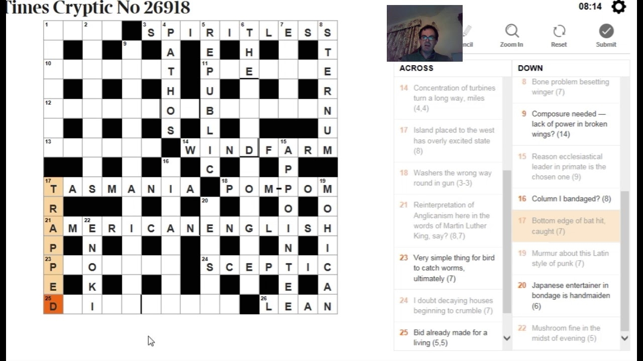 on edge crossword clue