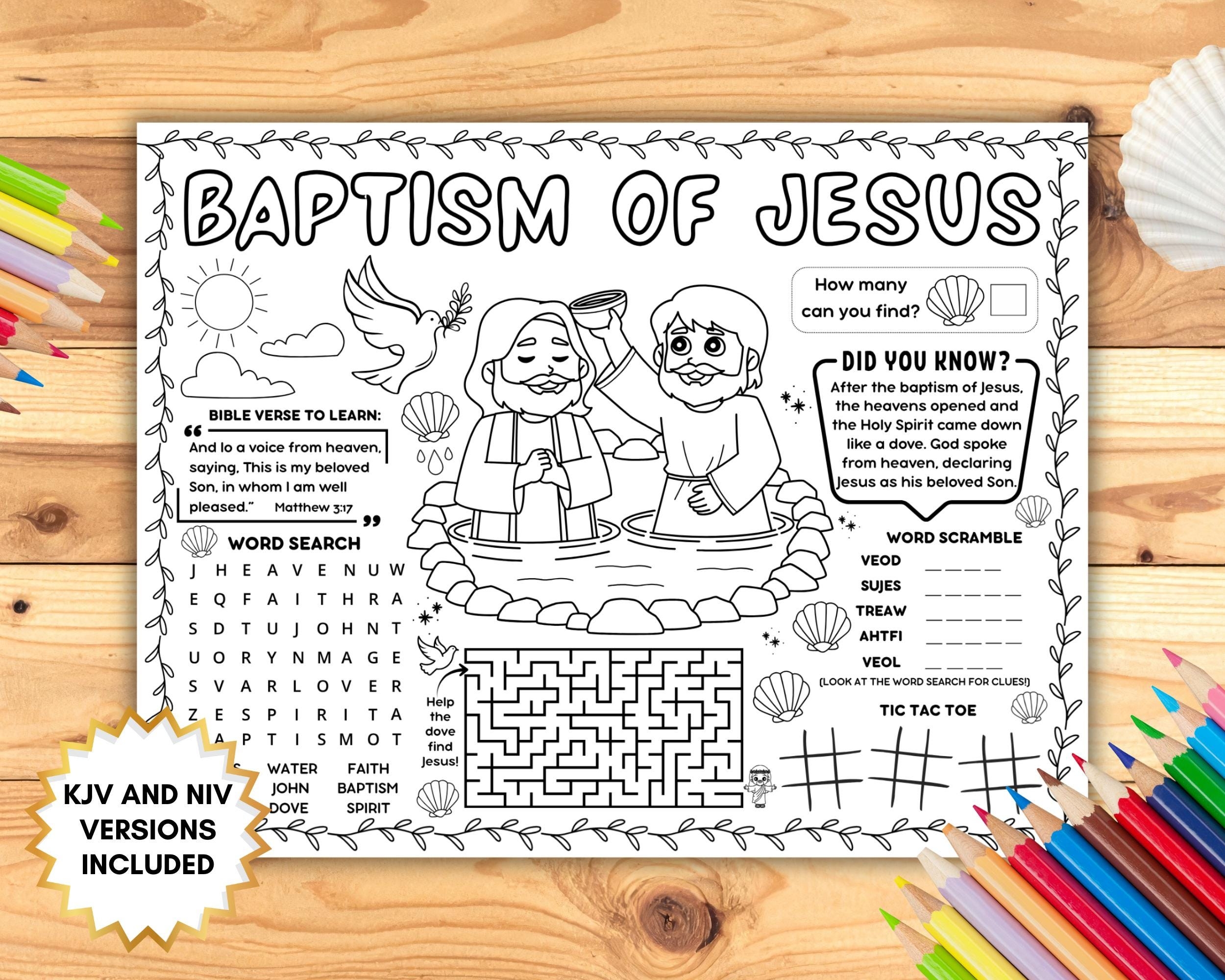 John The Baptist Worksheet Etsy John The Baptist Worksheet Etsy
