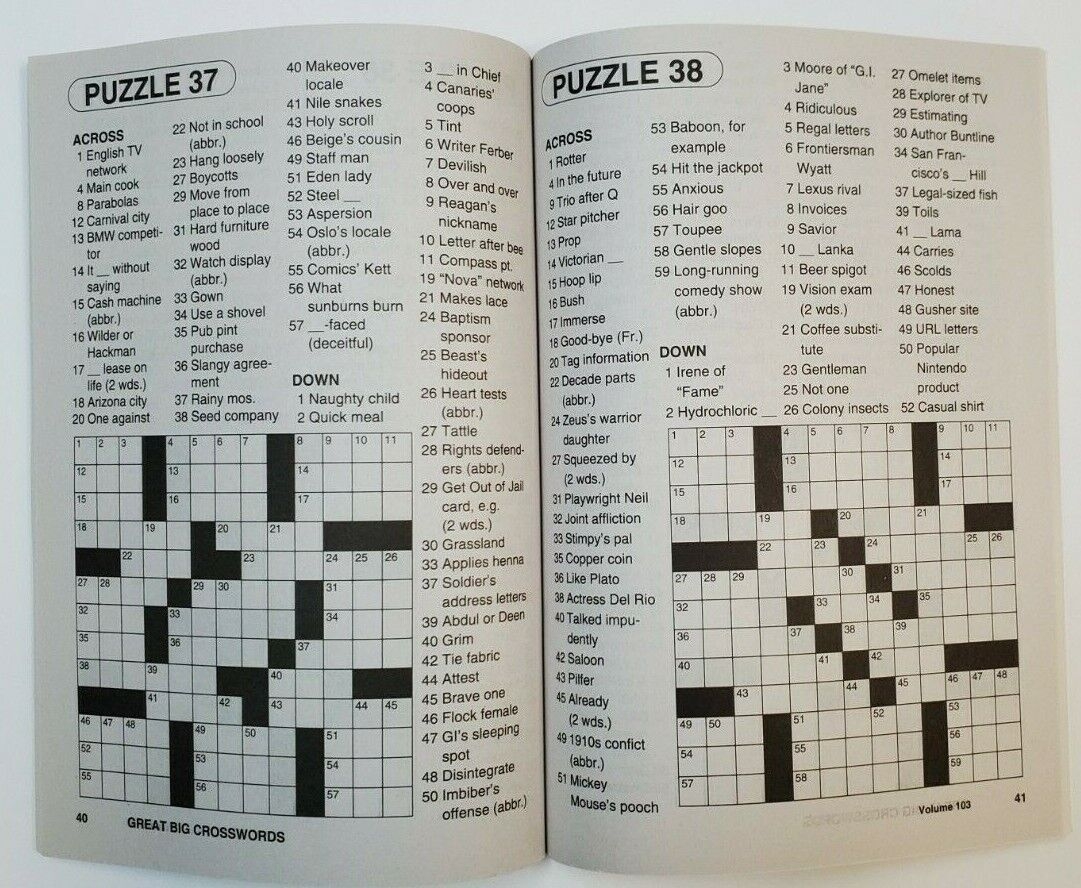 Kappa Large Print Great Big Crosswords Puzzle Books Large Selection Vols U PICK EBay